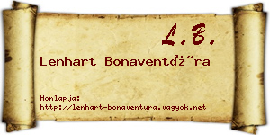 Lenhart Bonaventúra névjegykártya